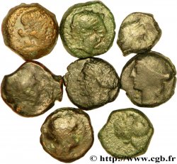 MASSALIA - MARSEILLES Lot de 8 petits bronzes au taureau (hémiobole ?)