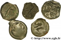 GAULE BELGIQUE - CELTIQUE Lot de 5 potins variés