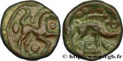 GALLIA BELGICA - AMBIANI (Area of Amiens) Bronze au cheval et au sanglier, “type des dépôts d’Amiens”