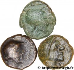 MASSALIA - MARSEILLES Lot de 3 petits bronzes au lion