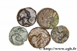 MASSALIA - MARSEILLES Lot de 5 petits bronzes, d’étalon romain