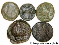 MASSALIA - MARSEILLES Lot de 5 petits bronzes, d’étalon romain
