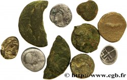 Gallia Lot de 4 bronzes, 2 billons, 2 deniers, 1 obole et 1 quinaire