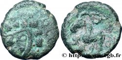 GALLIEN - BELGICA - AMBIANI (Region die Amiens) Bronze au cheval et à la tête barbue, DT. 379