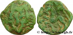 GALLIA BELGICA - AMBIANI (Regione di Amiens) Bronze aux loups affrontés et au cheval