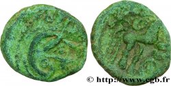 GALLIEN - BELGICA - AMBIANI (Region die Amiens) Bronze à la tête casquée et au cheval à droite