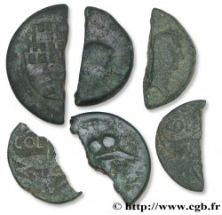 Gallo-Römische Münzen Lot de 6 demi as variés