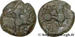 GALLIEN - BELGICA - BELLOVACI (Region die Beauvais) Bronze au personnage courant, aux astres