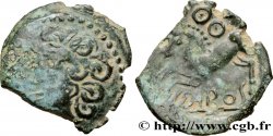 GALLIA - BITURIGES CUBI (Región de Bourges) Bronze IIAROS au cheval et aux annelets pointés