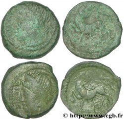 CARNUTES (Région de la Beauce) Lot de 2 bronze PIXTILOS classe II à la louve et au lézard