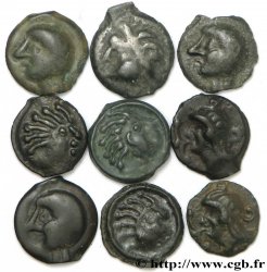 GAULE BELGIQUE - CELTIQUE Lot de 9 potins