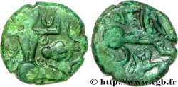 GALLIA - BELGICA - BELLOVACI (Región de Beauvais) Bronze au personnage courant, aux sangliers et à la tête coupée