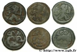GALLIA BELGICA - REMI (Regione di Reims) Lot de 3 potins au guerrier courant