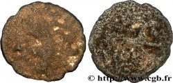 GALLIA BELGICA - AMBIANI (Regione di Amiens) Bronze au cheval, au masque et au triskèle