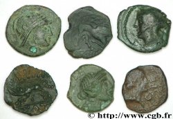 SUD-EST DE LA GAULE Lot de 6 petits bronzes