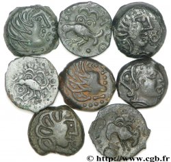 SÉNONS (région de Sens) Lot de 8 bronzes à l’oiseau, classes variées
