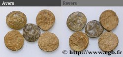 DANUBIAN CELTS - TETRADRACHMS IMITATIONS OF PHILIP II AND HIS SUCCESSORS Lot de 5 drachmes au cavalier, en plomb