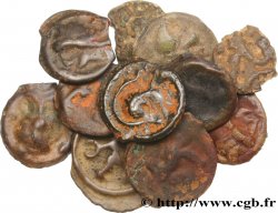 GALLO-BELGIAN - CELTICA Lot de dix potins et un bronze