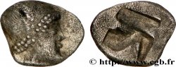 MASSALIA - MARSEILLE Hémiobole au bonnet perlé, tête à droite, du trésor d’Auriol