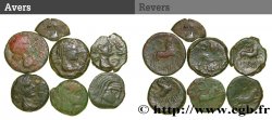 GALLIA - NEDENES (oppido de Montlaures) Lot de 6 unités ou bronzes au taureau et 1 fragmentaire