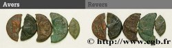 NEMAUSUS - NIMES - AUGUSTUS and AGRIPPA Lot de 5 dupondius COL NEM (as) coupés en deux