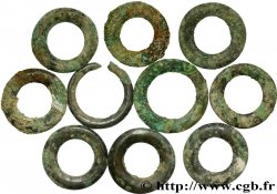 ROUELLES Lot de 10 anneaux de l’âge du bronze