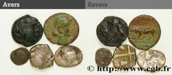 GAULE BELGIQUE - CELTIQUE Lot de 2 bronzes, 1 drachmes, 1 denier et 1 obole