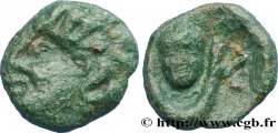 GALLIEN - BELGICA - AMBIANI (Region die Amiens) Bronze au cheval et à la tête de face