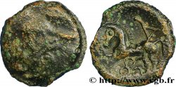 GALLIA - BITURIGES CUBI (Area of Bourges) Bronze au cheval et aux trois annelets