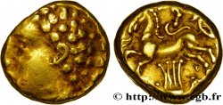 ARVERNES (Région de Clermont-Ferrand) Statère d’or pâle au cheval à gauche et à la lyre, du type de Lapte TTB+