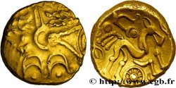 GALLIA BELGICA - SUESSIONES (Región de Soissons) Statère à l œil, classe III MBC/EBC