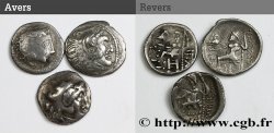 DANUBIAN CELTS - IMITATIONS OF THE TETRADRACHMS OF ALEXANDER III AND HIS SUCCESSORS Lot de 3 drachmes, imitation du type de Philippe III