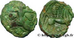GALLIEN - BELGICA - BELLOVACI (Region die Beauvais) Bronze au personnage courant, aux feuilles et aux épis
