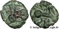 GALLIEN - BELGICA - BELLOVACI (Region die Beauvais) Bronze au personnage courant, aux sangliers et à la tête coupée