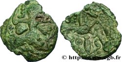 GALLIEN - BELGICA - BELLOVACI (Region die Beauvais) Bronze au personnage courant, aux feuilles et aux épis