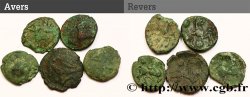 GALLIA - BELGICA - BELLOVACI (Regione di Beauvais) Lot de 5 bronzes au personnage courant et à l’androcéphale