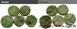 GALLIA BELGICA - BELLOVACI (Area of Beauvais) Lot de 5 bronzes au personnage courant et à l’androcéphale