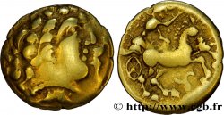 ÉDUENS (BIBRACTE, région du Mont-Beuvray) Quart de statère d’or au triskèle, type de Beaune