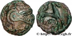 ÉDUENS / ARVERNES, INCERTAINES Quart de statère de bronze, type de Siaugues-Saint-Romain