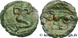 GALLIEN - BELGICA - BELLOVACI (Region die Beauvais) Bronze au personnage agenouillé et au sanglier