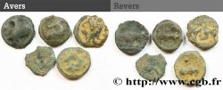 TURONS (Région de Touraine) Lot de 3 potins “à la tête diabolique” + 2 autres monnaies