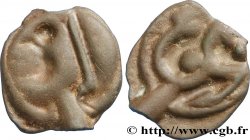 ÉDUENS (BIBRACTE, région du Mont-Beuvray) Potin à l’hippocampe, tête casquée