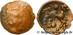 GALLIEN - BELGICA - BELLOVACI (Region die Beauvais) Bronze au personnage courant et à l’androcéphale
