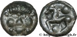 GALLIA - BELGICA - PARIS AREA Potin à la tête de face, revers aux globules pointés AU