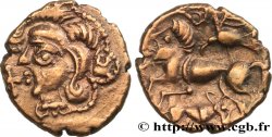 GALLIA - ARMORICA -OSISMII (Area of Carhaix - Finistère) Quart de statère au taureau et à l’aigle - cheval androcéphale AU