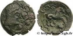 GALLIA - AULERCI EBUROVICES (Area of Évreux) Bronze à la tête d’Apollon et à la treille de vigne