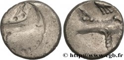 ÉDUENS (BIBRACTE, région du Mont-Beuvray) Denier ATPILI.F ORCETIRIX, au dauphin - incus