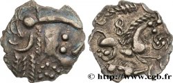 GALLIA BELGICA - AMBIANI (Area of Amiens) Denier d argent scyphate dit au sanglier
