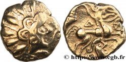GALLIA - ARMORICA -OSISMII (Area of Carhaix - Finistère) Statère composite en bas électrum, à la chevelure rayonnante, DT. 3625 XF
