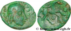 AMBIENS (Région d Amiens) Bronze au cheval et à la tête aux cheveux calamistrés